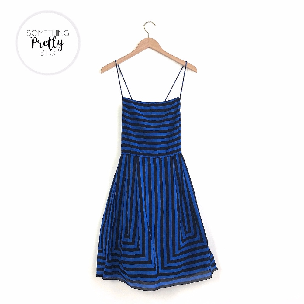ANNA SUI Grand Prix Striped Dress